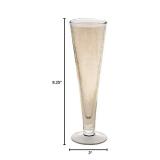 4 Karma Catalina Amber Footed Champagne Flutes - Brand New