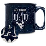 Rico Industries NCAA West Virginia Dad 12oz Laser Engraved Campfire Mug - Brand New