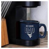 Rico Industries NCAA West Virginia Dad 12oz Laser Engraved Campfire Mug - Brand New