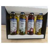 Garcia de la Cruz Flavored Extra Virgin Olive Oil 4-Bottle Set - Garlic, Basil, Lemon, Hot Chili - Brand New