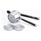 Bellemain 15 Oz Large Potato Ricer & Masher, Heavy-Duty Stainless Steel with 3 Interchangeable Discs - Brand New