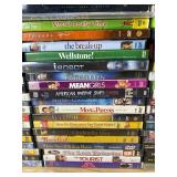120 DVD Movie Collection - Mad Men, Oceans 12, The Break Up, True Blood, The Princess Bride, The Cat in the Hat, Shrek, 13 Going on 30, Santa Clause 2, Mean Girls, Beerfest, Muppet Treasure Island, Th