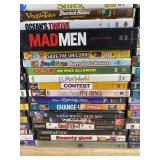 120 DVD Movie Collection - Mad Men, Oceans 12, The Break Up, True Blood, The Princess Bride, The Cat in the Hat, Shrek, 13 Going on 30, Santa Clause 2, Mean Girls, Beerfest, Muppet Treasure Island, Th
