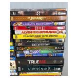 110 DVD Movie Collection - The Office, Simpsons, Hitch, Crystal Skull, Seabiscuit, Family Man, Planet Earth, Spider-Man 2, Indiana Jones, Home Alone, Monsters Inc *C