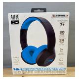 Altec Lansing 2-In-1 Active Noise Cancelling Kid Safe Headphones - Brand New