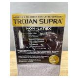 Trojan Supra Non-Latex Condoms & Lube Life Water-Based Lubricant - Brand New
