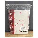 Heart Printed Table Cloths 13" x 108", 4 Total - Brand New