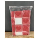 Heart Printed Table Cloths 13" x 108", 4 Total - Brand New