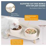 Raised Pet Food & Water Bowl Set - Elevated Dishes, Non-Slip Stand - Brand New