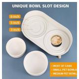 Raised Pet Food & Water Bowl Set - Elevated Dishes, Non-Slip Stand - Brand New