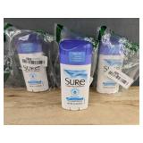 Sure Deodorant & Razor Shaving Handles with Blades, 4 Total of Each - Brand New