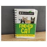 Brain Games Sticker by Number in the Garden, Find the Cat, Paint by Numbers & Design Originals Color Fun Coloring Book - New