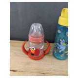 Elmo, Bluey & Unicorn Tumblers, 6 Total - Brand New