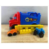 Mega Bloks Truck with Race Car and Ramp - New