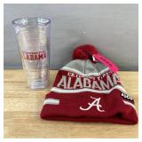 Alabama Crimson Tide NCAA Beanie & University of Alabama Tumbler - Brand New