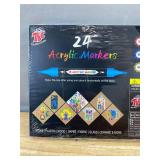 The Best Crafts 24 Acrylic Dual Tip Markers - Brand New