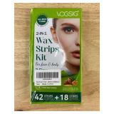 VOGSIG 2-In-1 Wax Strips Kit for Face & Body, 2 Total - Brand New