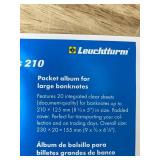 Leuchtturm Route Banknotes 210 Pocket Album for Large Banknotes - Brand New