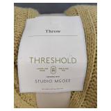 Threshold Studio McGee Tan Throw Blanket 60" x 50" - Brand New