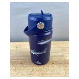 Blue Save the Sharks Insulated Water Bottle - Brand New