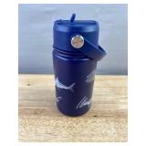 Blue Save the Sharks Insulated Water Bottle - Brand New