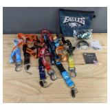 NFL Accessories - Patriots, Dolphins, 49ers, Bears, Eagles Pouch, Lanyards - Brand New