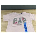 2 GAP KIDS Girls Short Sleeve Tees - Size L (10/12) Pink & Grey - Brand New