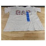 2 GAP KIDS Girls Short Sleeve Tees - Size L (10/12) Pink & Grey - Brand New