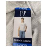 2 GAP KIDS Girls Short Sleeve Tees - Size L (10/12) Pink & Grey - Brand New