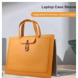 Creator Laptop Case Sleeve 13.3-14 Inch Briefcase Waterproof PU Leather Tote Bag - Brand New