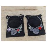 Life Is Beautiful Silver Bracelet & Encouraging Silver Bracelet - Brand New