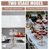 Nqeuepn Champagne Tower Stand 2 Tier 12 Glass Holder - Brand New