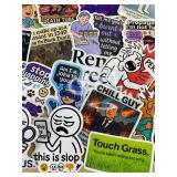 50 Humorous Novelty Cartoon Stickers - Brand New