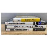 Nintendo Ds & 3 GameCube Games - Brain Age, Madden 2004, Ssx on Tour, Ncaa Football 2005 *C