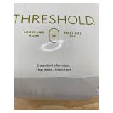 Threshold Queen Smooth Sateen Performance White Sheet Set - Brand New
