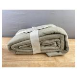 Casaluna Premium Lightweight Olive Green Cotton Blanket - Full/Queen - Brand New