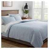 Threshold Twin XL Duvet Cover & Sham Set Chambray Blue - Brand New