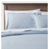 Threshold Twin XL Duvet Cover & Sham Set Chambray Blue - Brand New