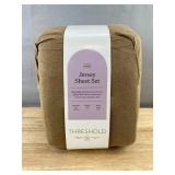 Threshold Jersey Knit Brown King Sheet Set - Brand New