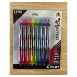 Pilot Precise V5 Rt Pens, Color Label Stickers & Floral Notebooks - Brand New