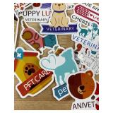 50 Pet Care Stickers - Brand New