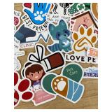 50 Pet Care Stickers - Brand New