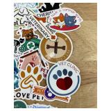 50 Pet Care Stickers - Brand New
