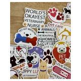 50 Pet Care Stickers - Brand New