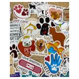 50 Pet Care Stickers - Brand New