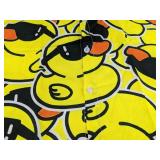 Rubber Duck Themed Button-Up Shirt - Yellow - Men