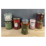 Assorted Yankee Candle & WoodWick Scented Candles - 8 Total - New