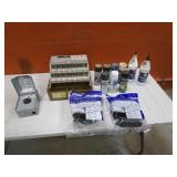 220v Outdoor Outlet, Garage Door Seal, Tackle Box, Misc Spray Paint, Rear End Grease