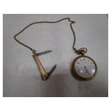 Pocket Watch w/Pocket Knife