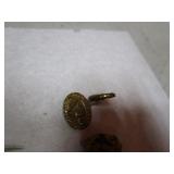 Gold?? Cuff Links, Pocket Watch, Pins